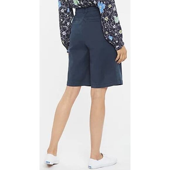 NYDJ Relaxed Bermuda Shorts Oxford Navy 12 NEW - Picture 12 of 12